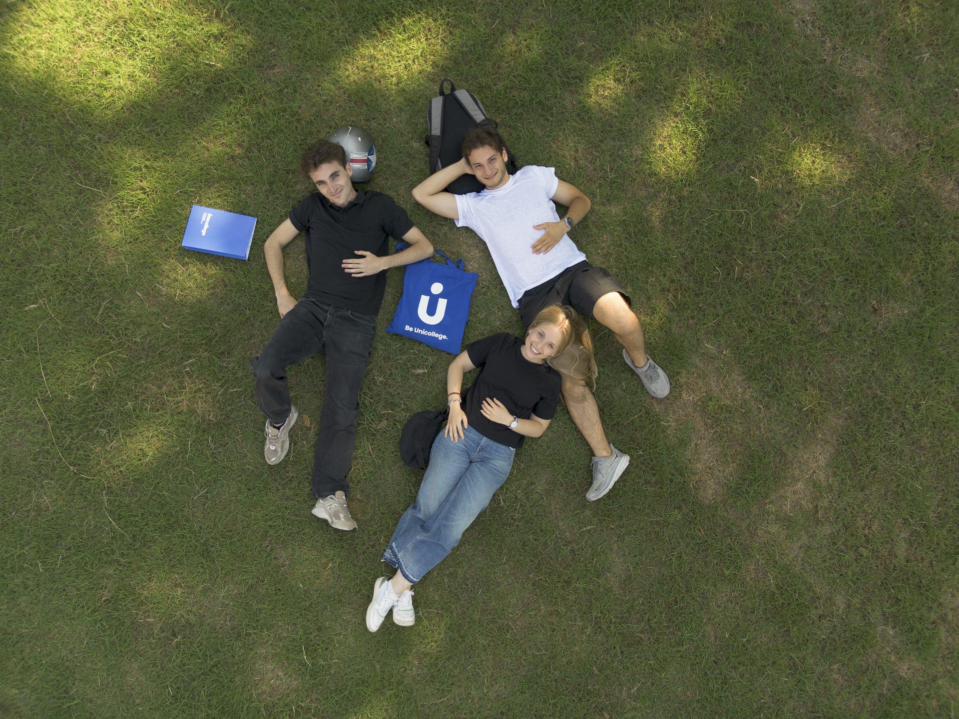 Students gathered on the Unicollege campus lawn