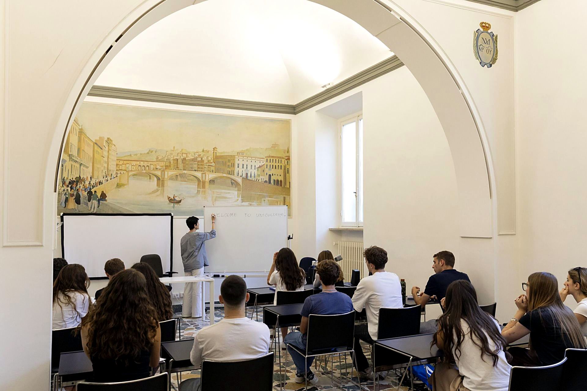 Students in class at the Unicollege campus in Florence