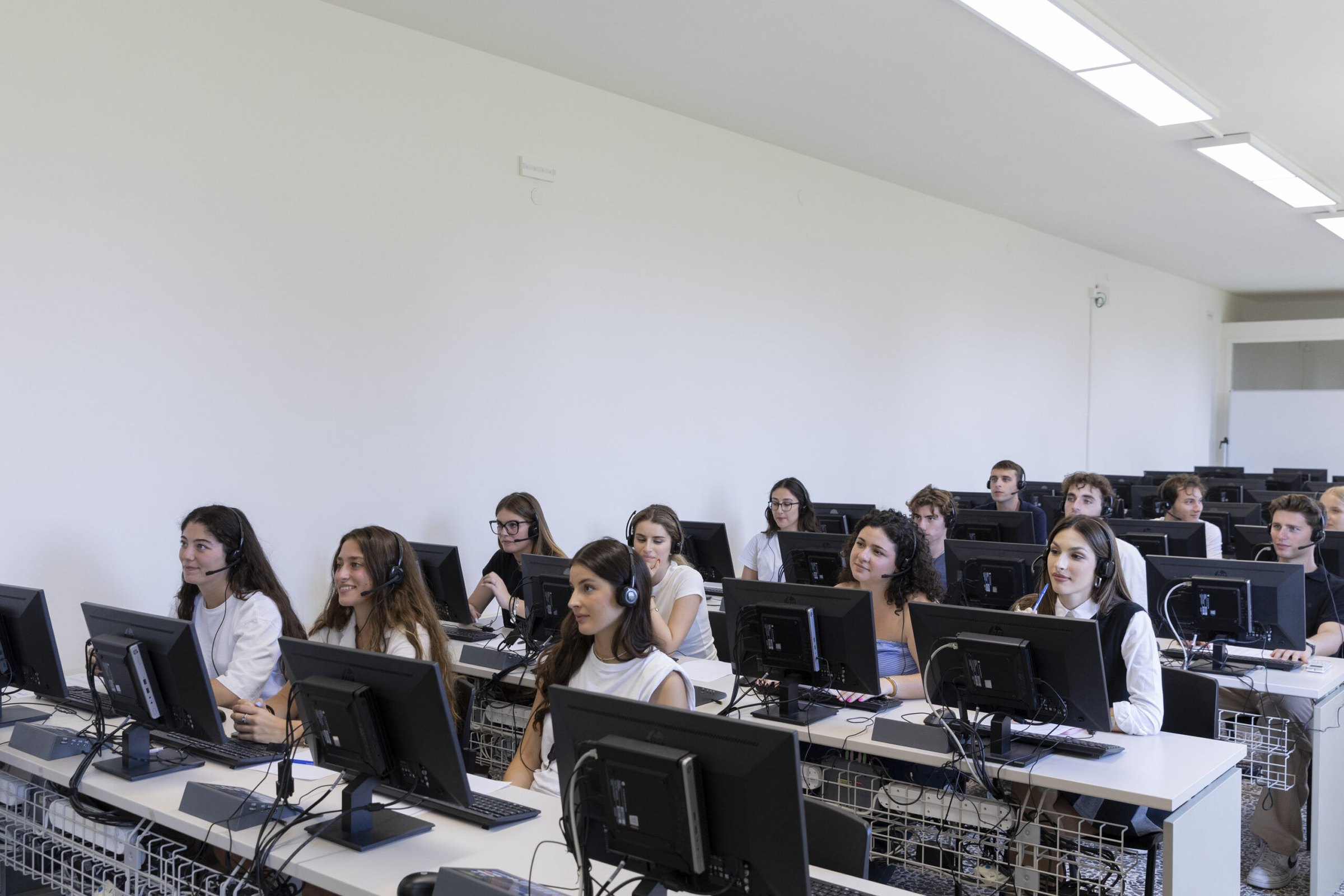 The language laboratory during a class