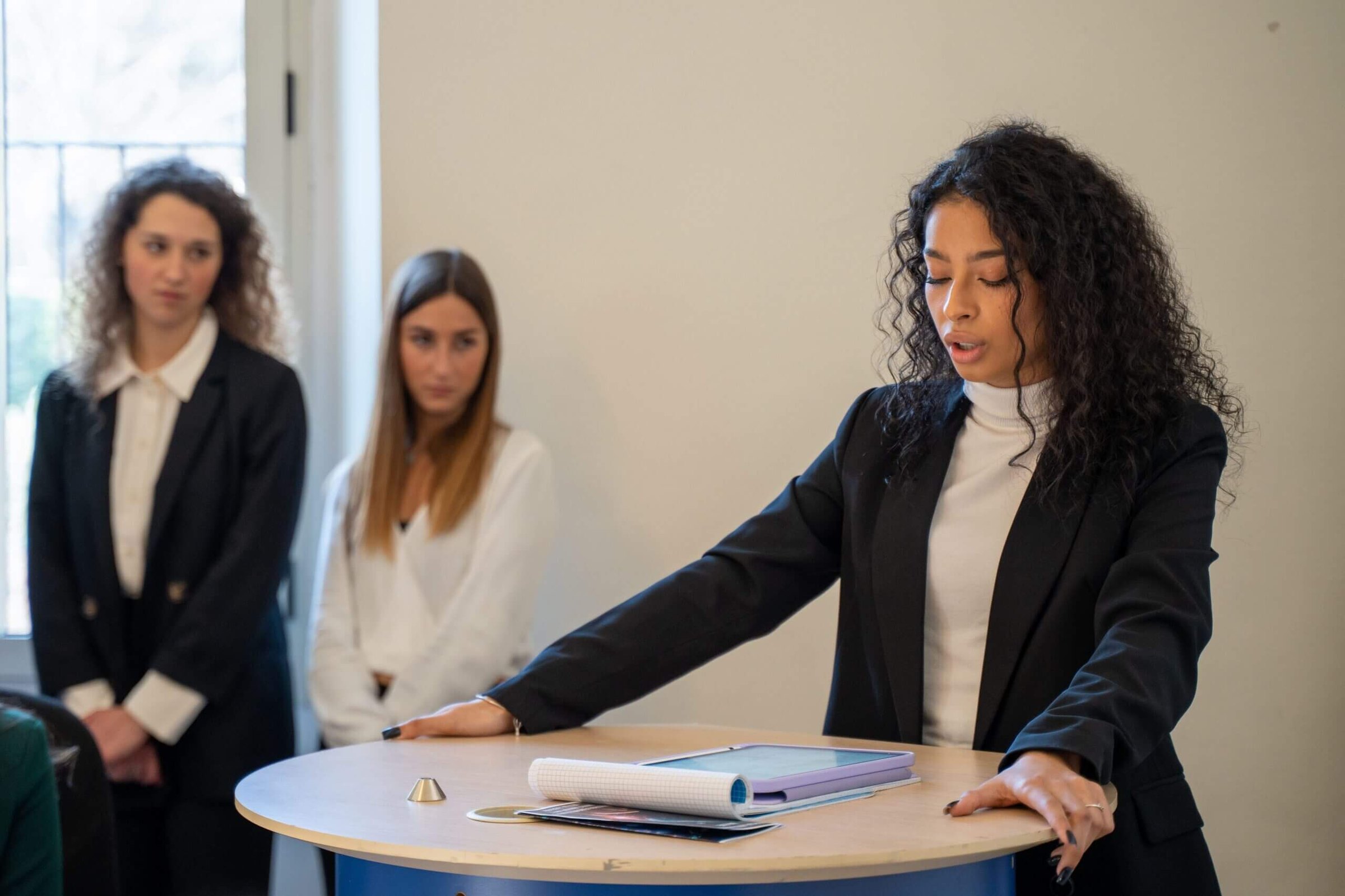 Student representatives during a session
